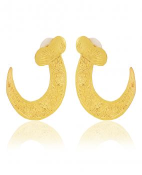 Handmade Nickel Free Gold Plated High Fashion Designer Ethnic Earring